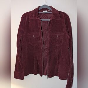 Sonoma Red Jacket Corduroy Texture, Sz S
